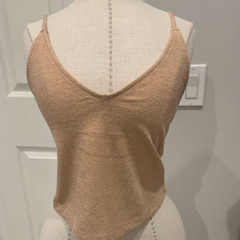 Rose gold Glitter crop top